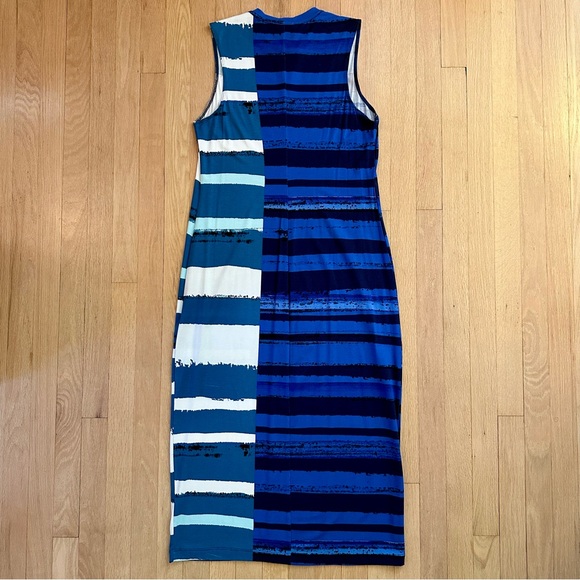 Anthropologie - Corey Lynn Calter Blue Striped Midi Tank Dress - Picture 3 of 10
